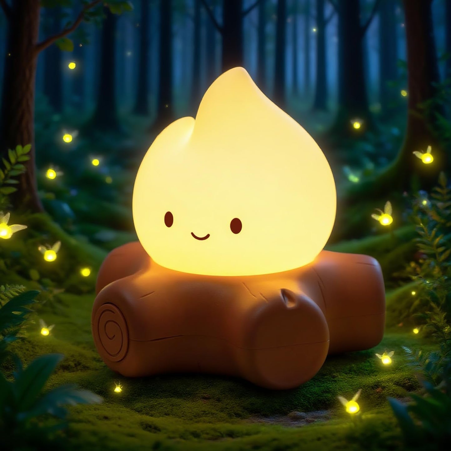 3pcs Cozy Campfire Nightlight Kits, Soothing Nature Sounds, White Noise Night Light for Baby Adult, Rechargeable, Cute Flame Lamp, Best Gift for Kids Bedrooms Camping Trips