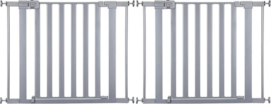 Safety 1st Baby Gate, Adjustable 29"-38" Wide, Pressure Mount | Walk Through Door | Silver | 2-Pack | Pet Compatible