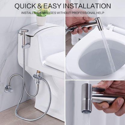 Bidet Sprayer for Toilet, Handheld Sprayer Kit, Hand Held Bidet, Cloth Diaper Sprayer Set Easy to Install