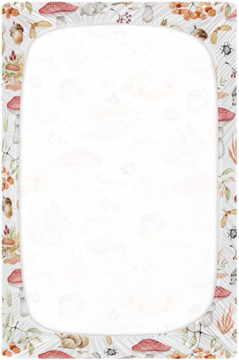 Fitted Crib Sheets White Bears with Clouds Stretchy Portable Playard Sheets for Baby Toddler, Breathable Soft Mini Crib Mattress 39 x 27 in for Boys and Girls
