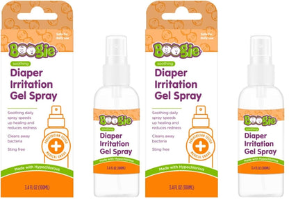 Boogie Hypochlorous Acid Diaper Irritation Gel Spray - 3.4 oz - Baby Essentials for Diaper Rash, Soothing Cleansing Spray