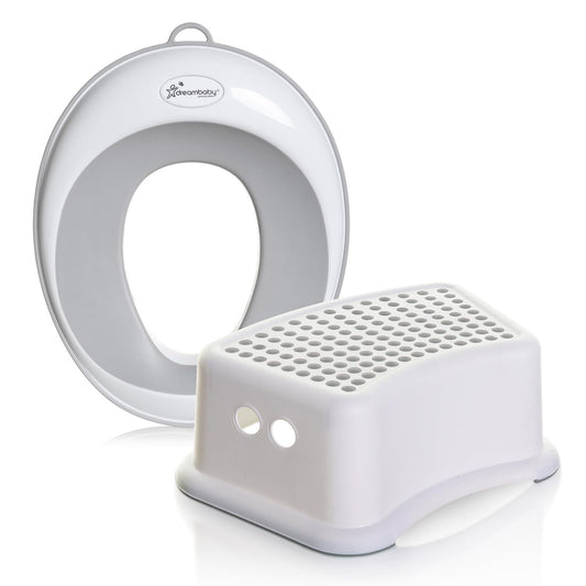 Dreambaby Toilet seat and Step Stool, Grey, 2 Piece Set