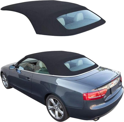 Sierra Auto Tops & Seats Convertible Top - Fits 2010 to 2017 Audi A5 Cabriolet - Black, Twillfast Canvas - Soft Top Convertible Top Replacement - Precision Fit - Complete with Heated Glass Window