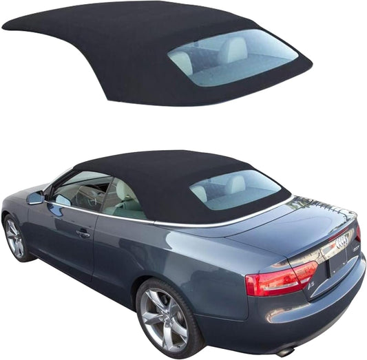 Sierra Auto Tops & Seats Convertible Top - Fits 2010 to 2017 Audi A5 Cabriolet - Black, Twillfast Canvas - Soft Top Convertible Top Replacement - Precision Fit - Complete with Heated Glass Window