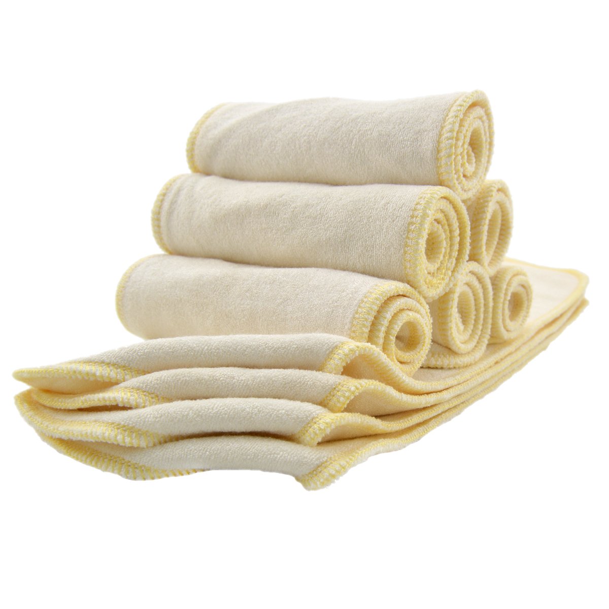 ALVABABY 12PCS Cloth Diaper Inserts/Reusable Washable 3-Layers Super Soft Inserts for Cloth Diapers Covers 12X