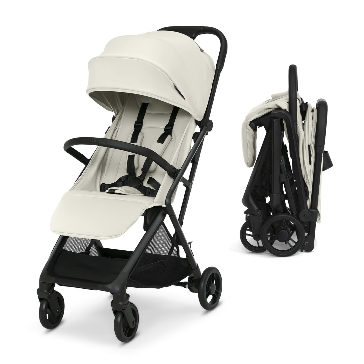 Delta Children Icon Ultra Compact Travel Stroller - Greenguard Gold Certified, Black