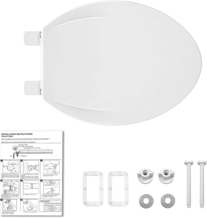 Toilet Seat Round,Toilet Seat with Toddler Seat Built in, Potty Training Toilet Seat Round Fits Both Adult and Child, with Soft Close,Easy Install and Clean - White, Round