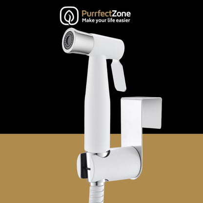 Purrfectzone Bidet Sprayer for Toilet, Handheld Sprayer Kit, Cloth Diaper Sprayer Set - Easy to Install - Stainless Steel