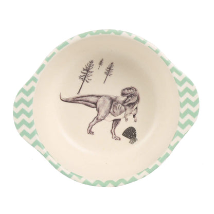 shopwithgreen 7Pcs/Set Bamboo Kids Dinnerware Set - Children Dishes - Food Plate Bowl Cup Spoon Fork Set Dishware, Cartoon Tableware, Dishwasher Safe Kids Healthy Mealtime, BPA Free
