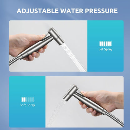 BRITULIF Handheld Bidet Sprayer for Toilet, Jet Sprayer for Toilet Muslim Shower, Adjustable Cloth Diaper Sprayer Bidets Attachment for Toilet, Toilet Bidet Sprayer with Bidet Hose for Feminine Wash