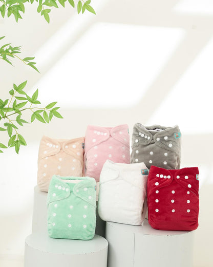 ALVABABY 12pcs Microfiber Inserts,Soft Cloth Diaper Liner,3-Layer Absorbent Inserts,Reusable for Baby Cloth Diapers 12T