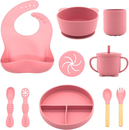 Silicone Baby Feeding Set 21 Pcs, Baby Led Weaning Supplies, Baby Feeding Supplies Set BPA Free, Essentials for Newborn Gift Mixed