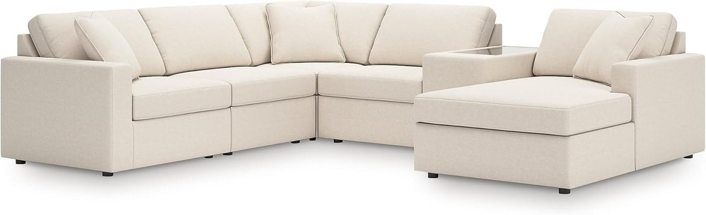 Signature Design by Ashley Modmax Coastal Press-Back Swivel Glider Rocker Recliner with Machine Washable Cover, Hidden Storage Compartments and 2 Bolster Pillows, Beige - Colors A