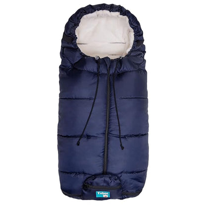 Yobee Universal Cozy Fleece Stroller Footmuff, Winter Outdoor Tour Waterproof Baby Sleeping Bag, Anti-Slip, Adaptable for Almost Stroller, Pram, Navy