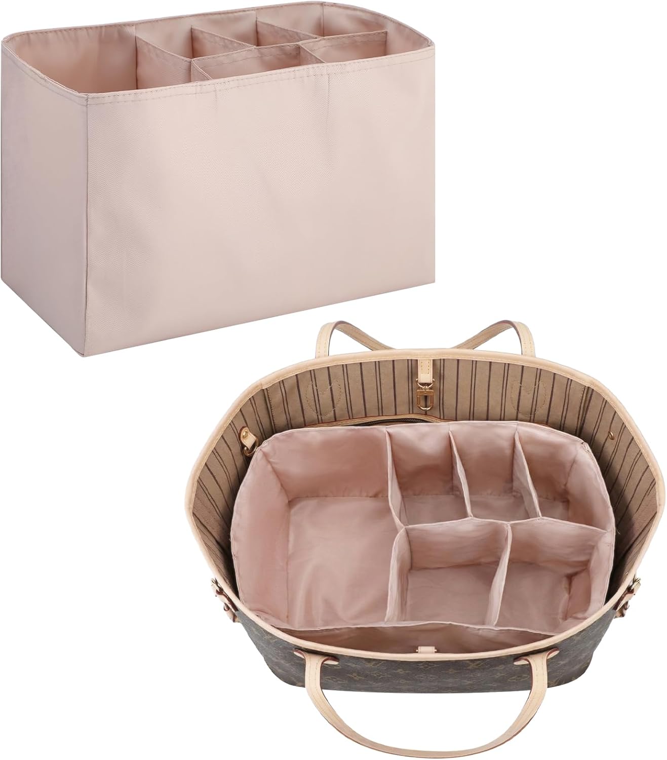 Mifoci Diaper Bag Insert Organizer 12 x 8 x 6.3 Inch Waterproof Multi Pocket Bag Purse Organizer for Work Tote Diapers