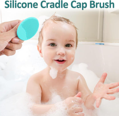 Baby Grooming Kit, Infant Safety Care Set with Hair Brush Comb Nail Clipper Nasal Aspirator,Baby Essentials Kit for Newborn Girls Boys (Grey White)