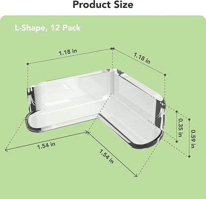 Corner Protector Baby Proof, BPA-Free, Table Corner Protectors for Furniture, Clear Corner Covers Baby Safety, Baby Corner Protector Guards, (12 Pack)