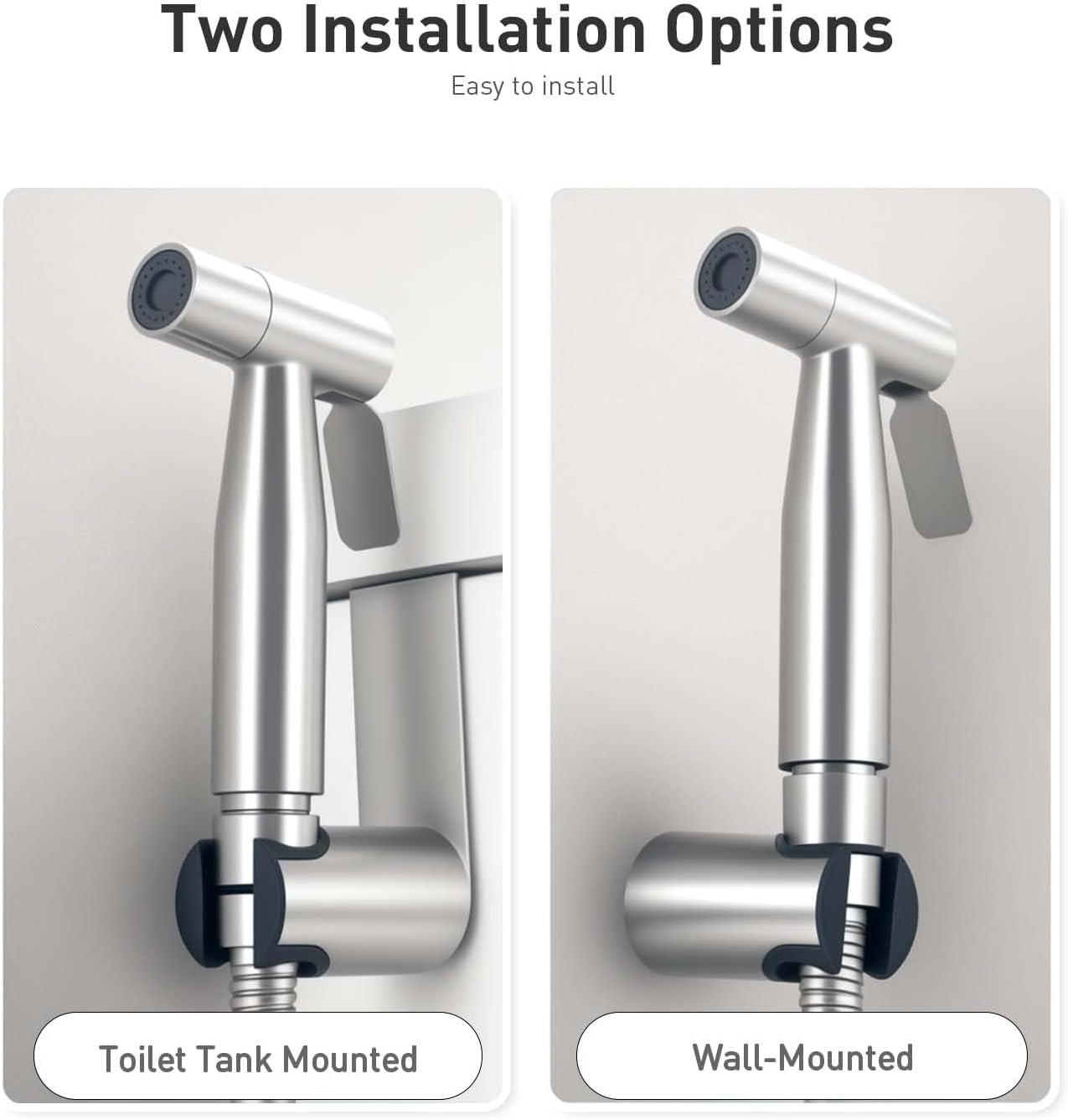 Handheld Bidet Sprayer for Toilet, IDMAX Jet Sprayer for Toilet Muslim Shower Set with 49-inch Hose and Bracket, Adjustable Bidet Attachment Water Pressure Controlfor Feminine Wash