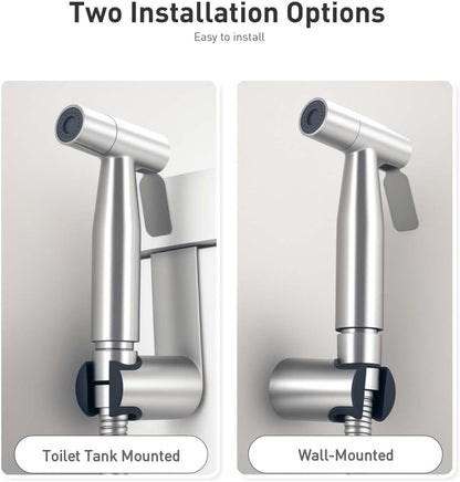 Handheld Bidet Sprayer for Toilet, IDMAX Jet Sprayer for Toilet Muslim Shower Set with 49-inch Hose and Bracket, Adjustable Bidet Attachment Water Pressure Controlfor Feminine Wash