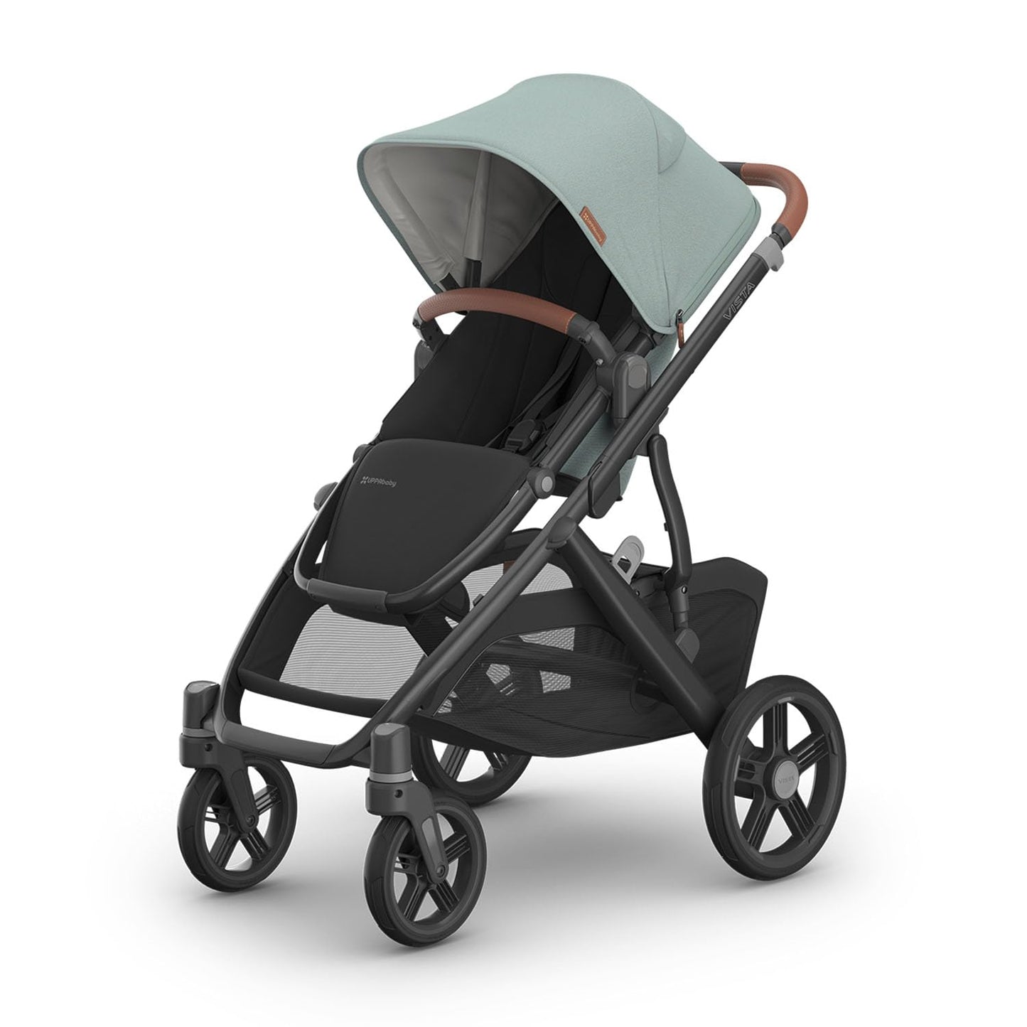 UPPAbaby Vista V3 Convertible Single-to-Double Stroller for Baby & Toddler, 30+ Configurations, Car Seat Compatible, All-Wheel Suspension, XL Basket – Owen (Mocha Mélange/Carbon Frame)