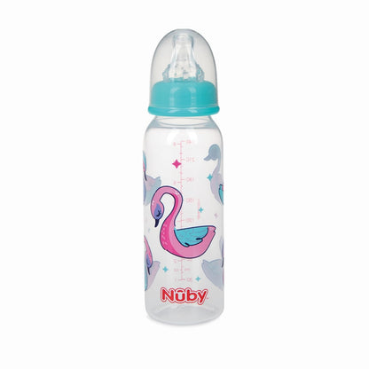 Nuby Printed Non-Drip 8oz Bottle, 3 Pack, Neutral