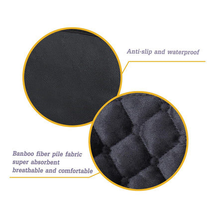 Baby Piddle Pad Car Seat Liner,Potty Training car seat Protector with Waterproof Liner for Child Safety Car Seat Stroller and Dinner Chair,Machine Wash and Dry (Plus-Grey)