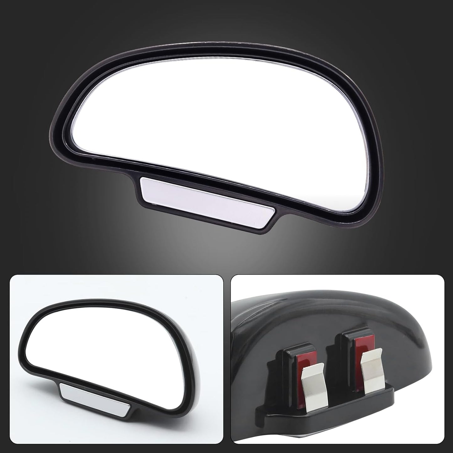 Blind Spot Mirror Adjustable 360 Degree Car Side Mirror, HD Glass Rear View Exterior Accessories Frame Thickness Less than 5MM for Car SUV (long-armed Right)