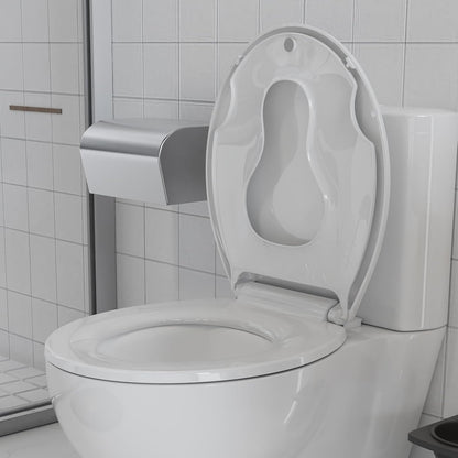 Toilet Seat Round,Toilet Seat with Toddler Seat Built in, Potty Training Toilet Seat Round Fits Both Adult and Child, with Soft Close,Easy Install and Clean - White, Round