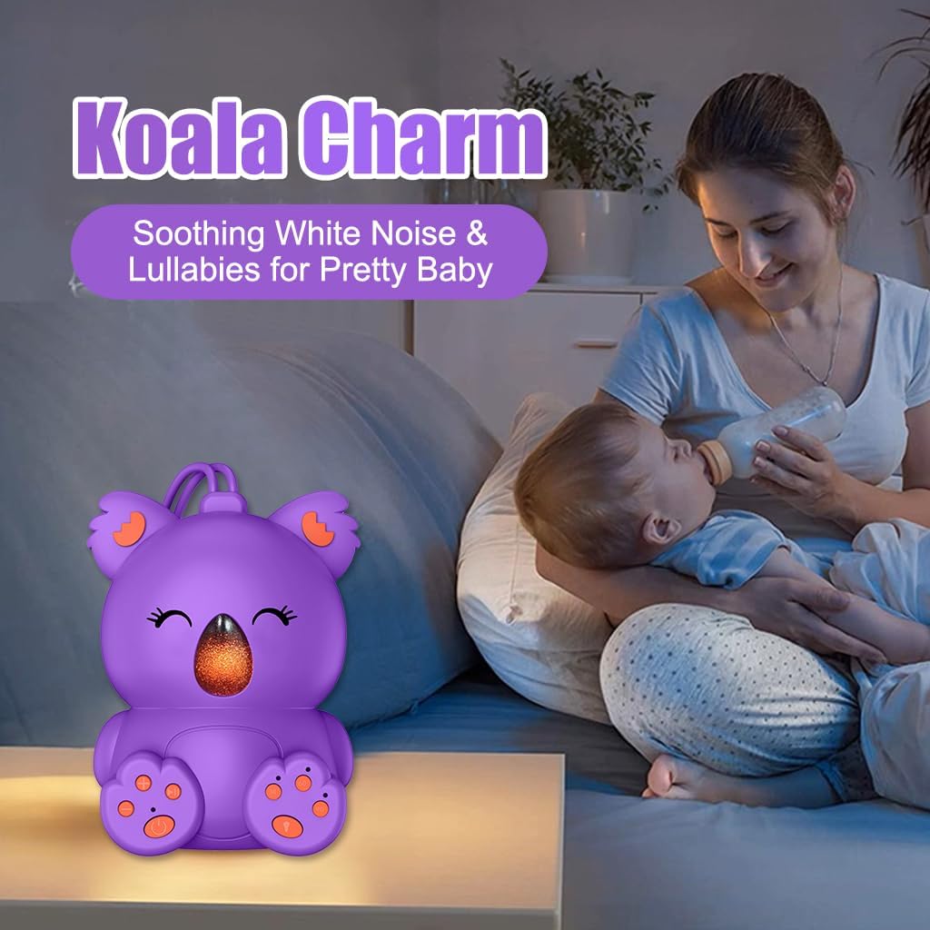Baby Sleep Sound Machine & Bluetooth Speaker | Portable White Noise Sound Machine with 3 Timers for Nursery, Travel | Non-Looping Soothing Sounds Sleeping Music for Infants, Toddlers & Kids