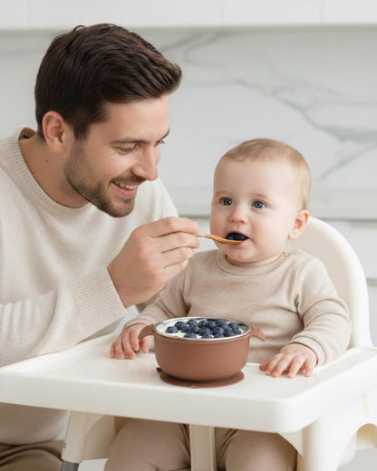 Stainless Steel Baby Suction Bowls with Handles 2 Pack, Non-Slip Children Food Bowl with Silicone Sleeve for Kids Toddlers Infants, Unbreakable & Non Toxic (Sage Green & Mocha Mousse)