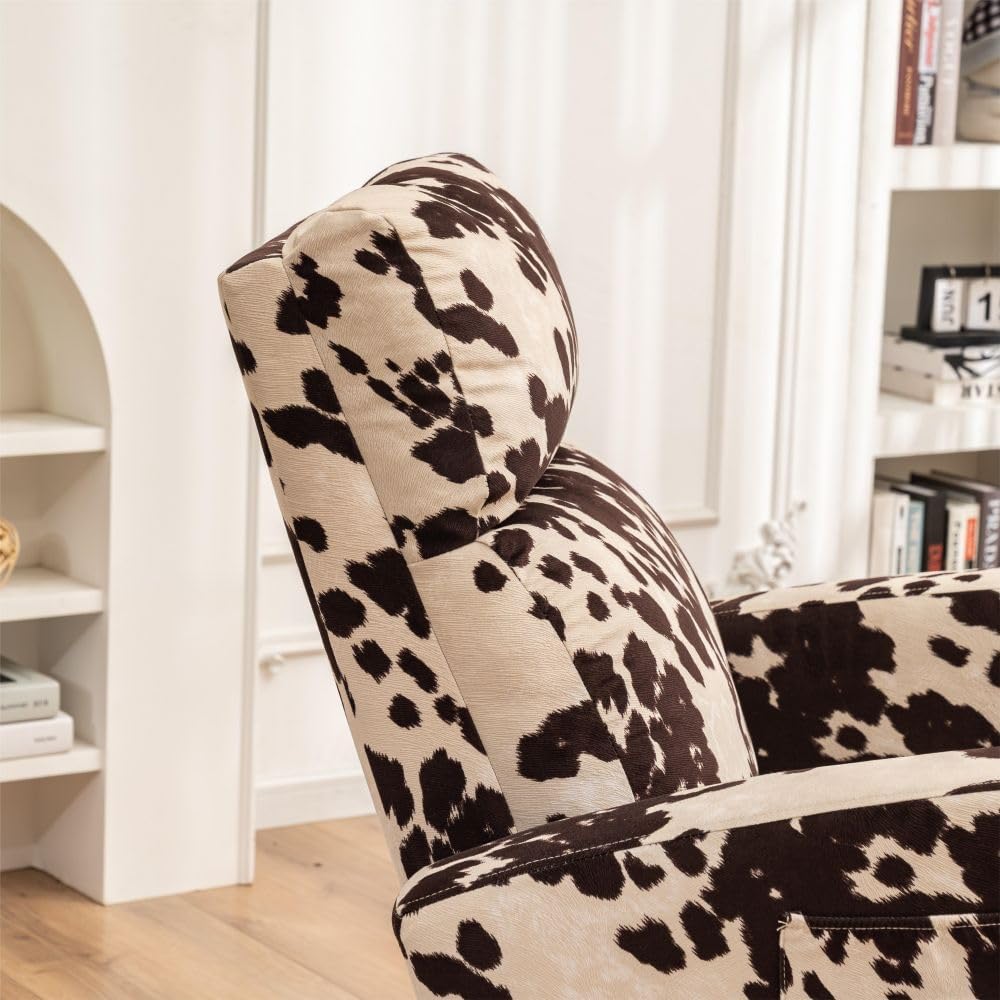 HCHAIRH Rocking Chair Nursery, Upholstered Fabricr Nursing Rocking Chairs with Soft High Back, Modern Nursery Glider Rocker for Mom Living Room, Bedroom, Camel