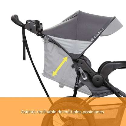 Baby Trend Expedition® Zero Flat Jogger with LED Lights, Dash Grey