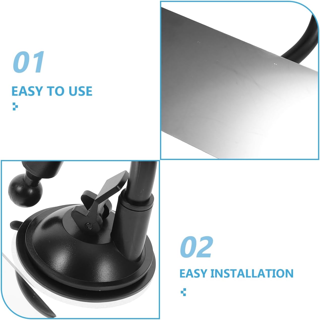 Garneck Baby Car Mirror Rear Facing Suction Cup Car Mirror 360° Adjustable View Interior Convenient Large View Rear Visor Sucker for Vehicle Machine Auto Vehicle
