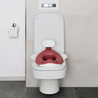 Kindsgut Whale Potty Training Seat for Toddlers – Kids Toilet Seat with Backrest, Non-Slip, Fits Round & Oval Toilet Seats, Designed in Germany, Peach