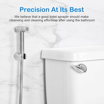 Handheld Bidet Sprayer for Bathroom Toilet, Jet Sprayer for Toilet Muslim Shower, Adjustable Cloth Diaper Sprayer Bidets Attachment for Toilet, Toilet Sprayer with Bidet Hose for Feminine Wash