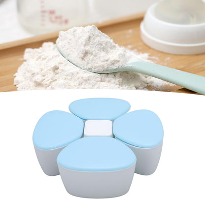 Baby Formula Dispenser Portable 4 180ml Compartments Milk Powder Dispenser Container Non Spill Strong Seal Milk Powder Snack Container (Colorful)