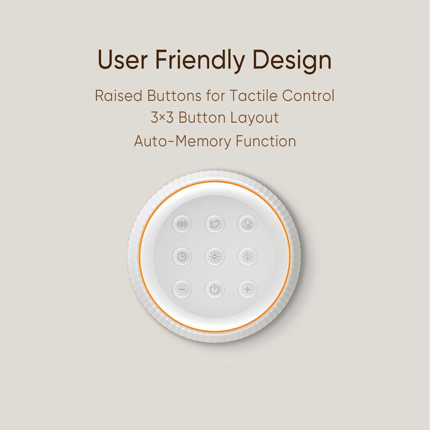 Noise Machine, White Noise Sound Machine for Baby & Adults, 26 Soothing Sounds, 8 Night Light Colors, Tap Control, 6 Timer Settings, Auto-Off & Memory, 4-7-8 Breathing, Sleep Soother for Home