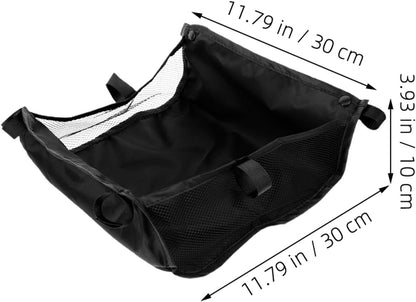 2pcs Universal Stroller Basket Attachment Large Capacity Under Stroller Storage Bag for Trend Wagon Accessories and Easy to Install Organizer for Stroller Storage