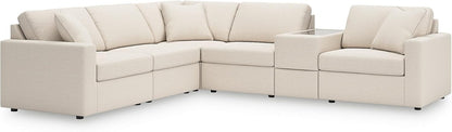 Signature Design by Ashley Modmax Coastal Press-Back Swivel Glider Rocker Recliner with Machine Washable Cover, Hidden Storage Compartments and 2 Bolster Pillows, Beige - Colors A