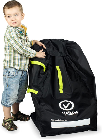 V VOLKGO Car Seat Travel Bag For Airplane with Padded Backpack Shoulder Straps, Gate Check Bag, Car Seat Bags for Air Travel Carseat Travel Cover, Carseat Travel Bag Cover for Airplane Travel