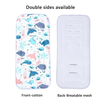 Baby Stroller Seat Liner Kids Pushchair Seat Cushion Mat Universal Breathable Stroller Liner Insert Stroller Cushion Pad Thick Cotton Stroller Liner Seat Pad Cover for (Whale &Octopus)