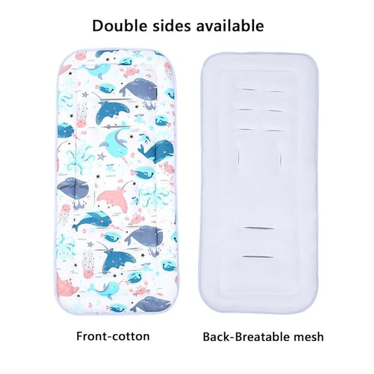 Baby Stroller Seat Liner Kids Pushchair Seat Cushion Mat Universal Breathable Stroller Liner Insert Stroller Cushion Pad Thick Cotton Stroller Liner Seat Pad Cover for (Whale &Octopus)