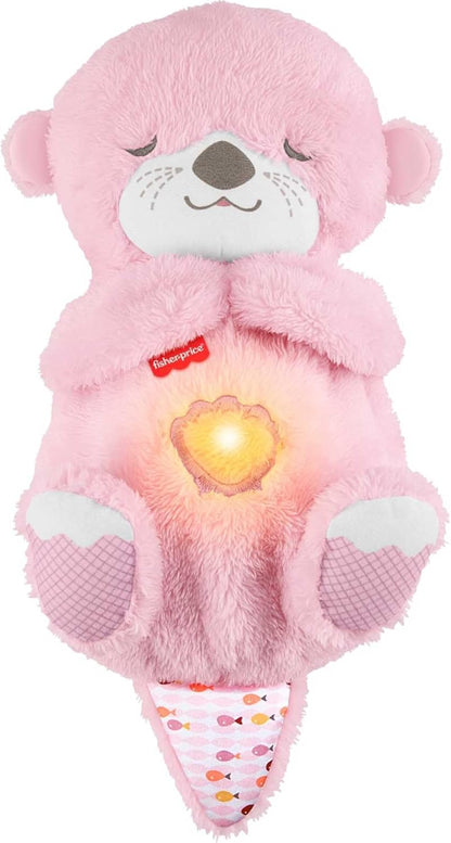 Fisher-Price Baby Toy Soothe ‘n Snuggle Purple Monkey Plush Portable Sound Machine with Breathing Motion & Lights for Newborns Ages 0+ Months