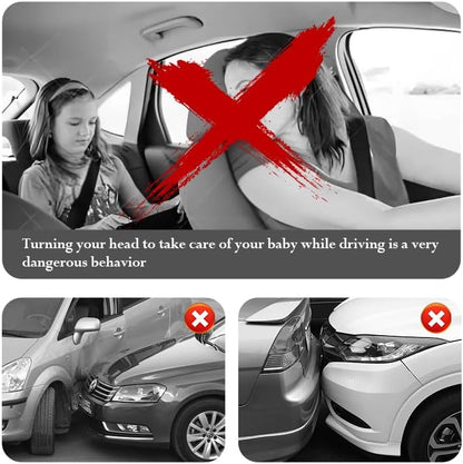Baby Car Mirror,HD&Wide Angle Suction Cup Baby Mirrory with 360° Adjustable,Universal Car Seat Mirror Rear Facing Interior Accessories Fits Truck SUV