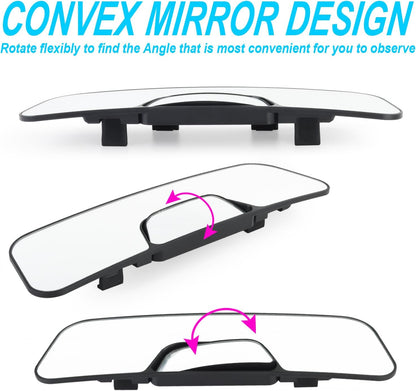 12" Car rear view mirror, car panoramic rearview mirror with Baby Rear-Facing,HD, effectively reducing blind spots .Used for car, SUV, truck