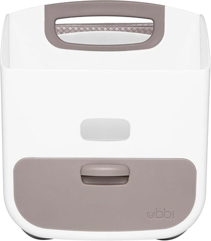 Ubbi Tabletop Diaper Caddy, Diaper Storage, Caddy Organizer, Stores Baby Diapers, Wipes & Baby Accessories, White