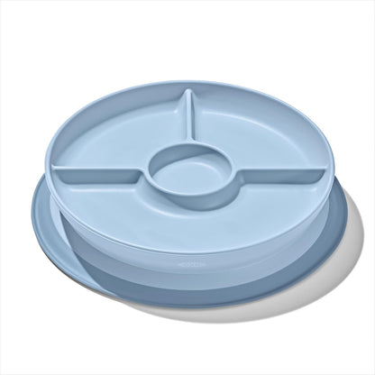 OXO Tot Stick and Stay Suction Divided Plate - Opal