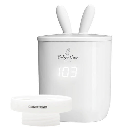 Baby's Brew Portable Bottle Warmer with MAM Adapter – Cordless Baby Bottle Warmer for Breastmilk & Formula, Rechargeable, Leak-Proof, Travel-Friendly Milk Warmer, White