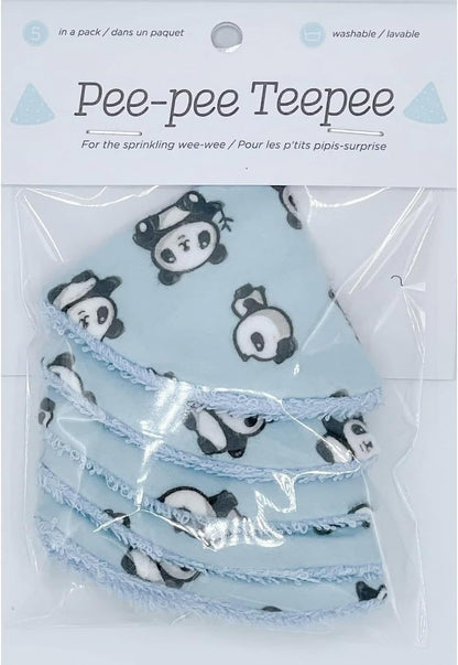 Beba Bean - Pee Pee Teepee for Baby Boy - Reusable & Washable Pee Shield for Diaper Changing - Baby Shower Gifts for Boys - Li’l Monkey Cotton Cloth - Laundry Bag - Set of 5 Covers