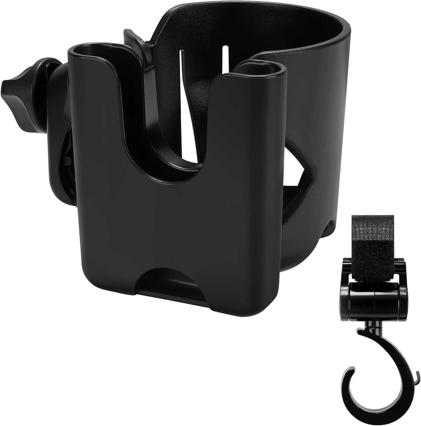 Accmor Universal Cup Holder, Stroller Cup Holder with Phone Holder, 360° Rotatable Large Caliber Designed Bottle Holder for Stroller, Bike, Wheelchair, Walker, Scooter